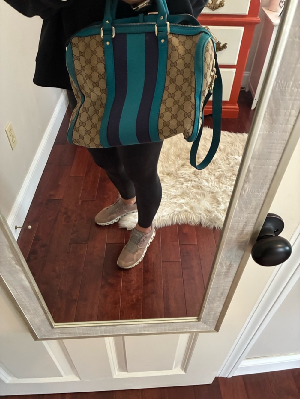 Gucci Vintage Web Boston canvas bag
